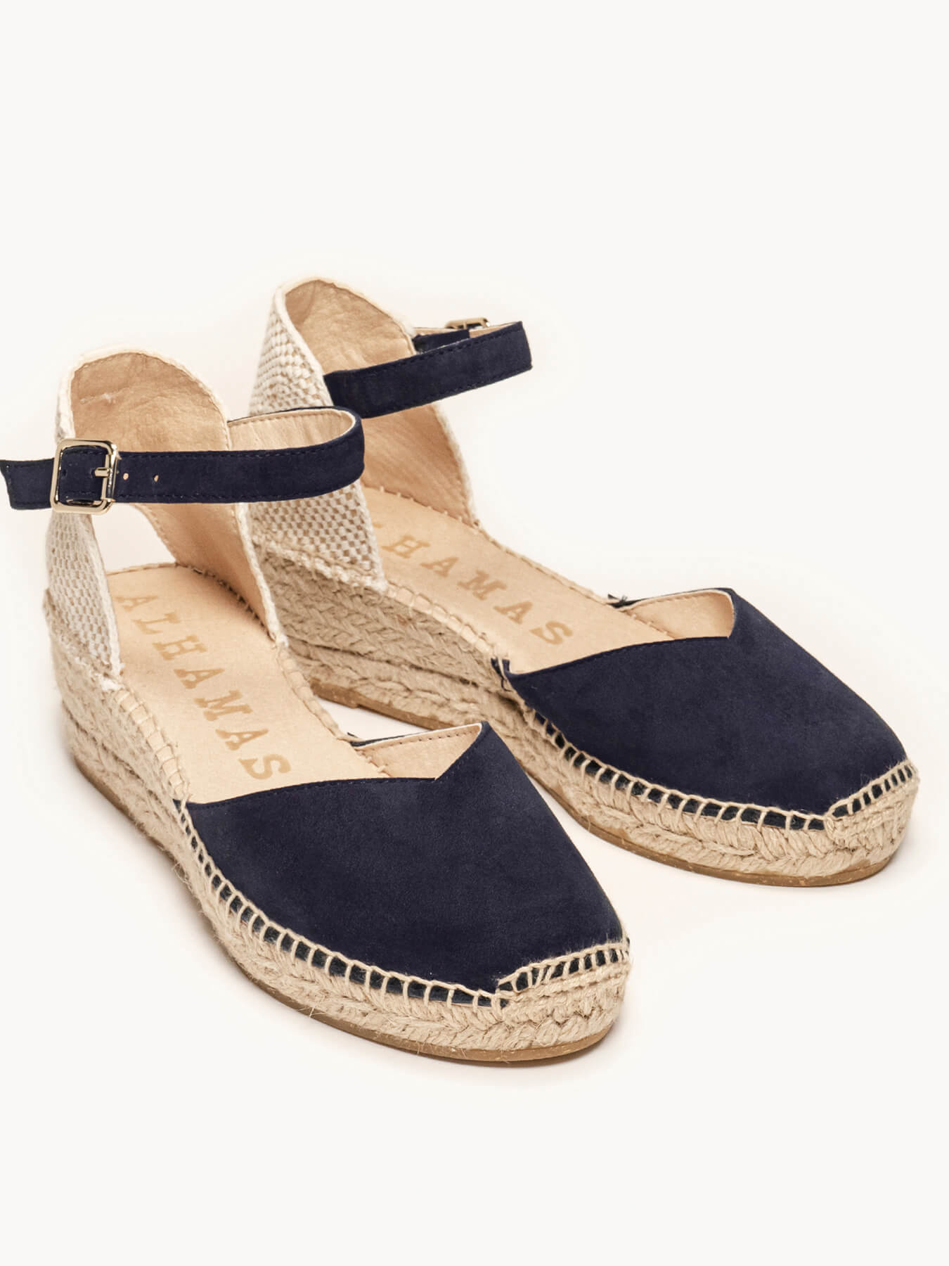 Jara 5 cm Wedge Suede Navy Blue
