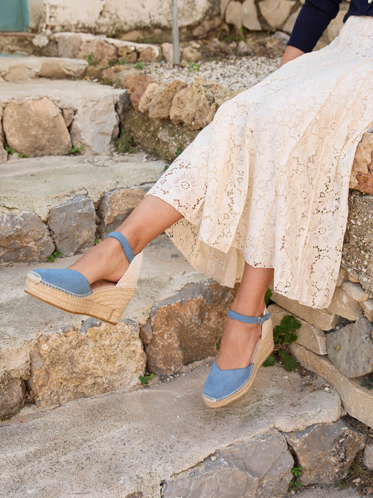 Jara Cuña Media Plataforma Ante Azul Jeans