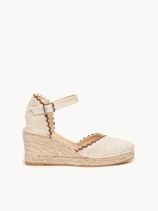 Jara Cuña Media Lino Jaspeado Crudo