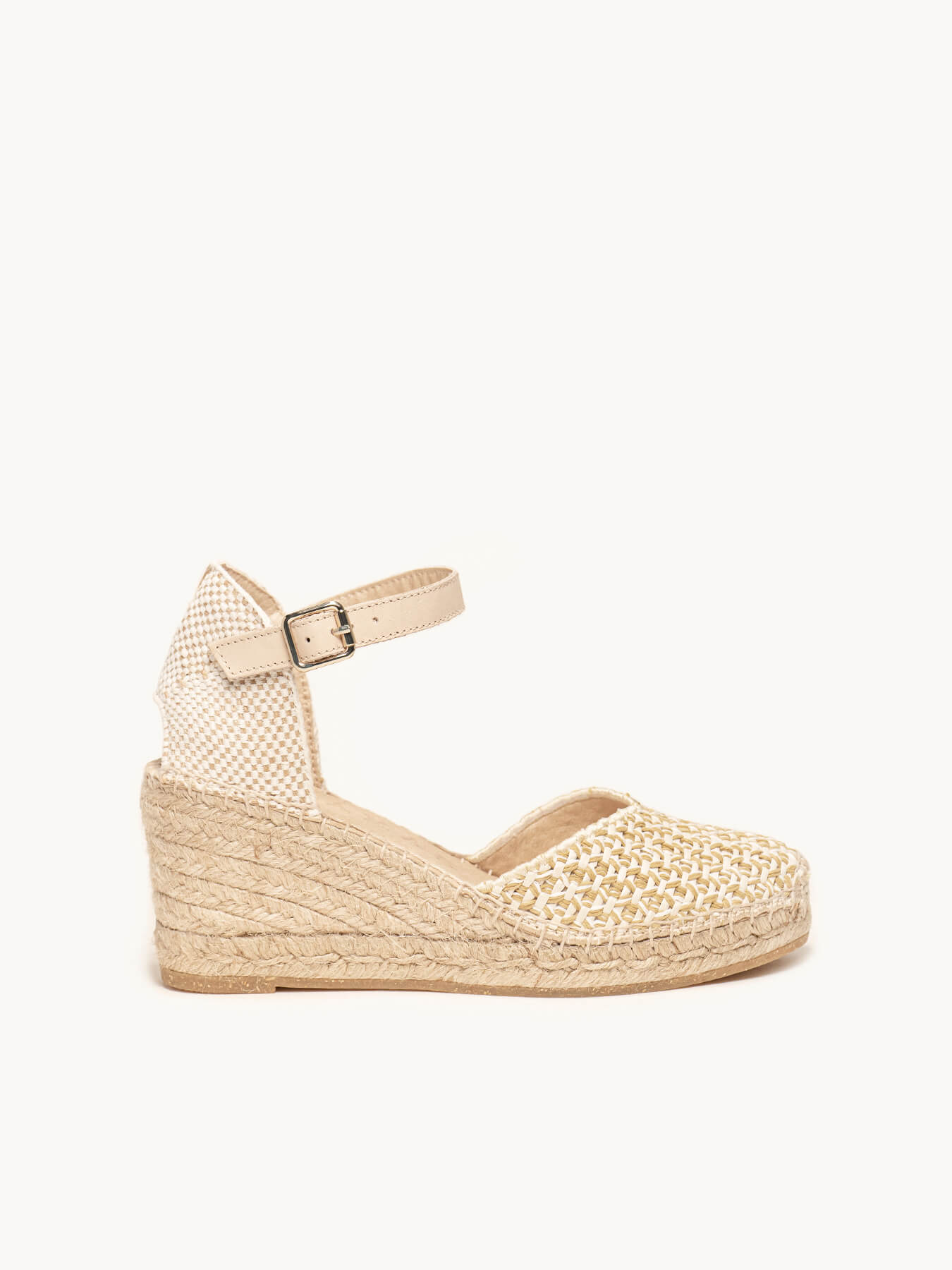 Jara Wedge Medium Braided Sand