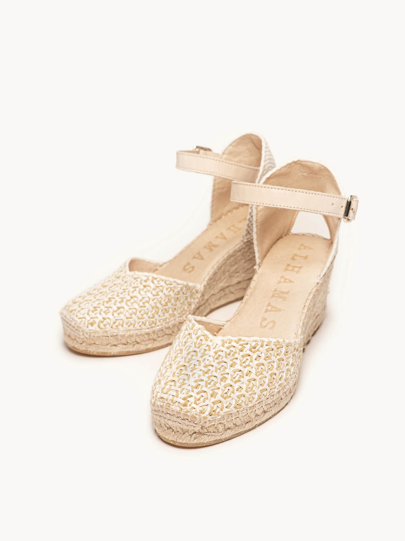 Jara Wedge Medium Braided Sand