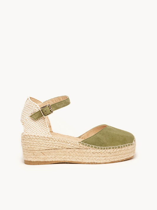 Jara Plataforma Ante Verde Kaki