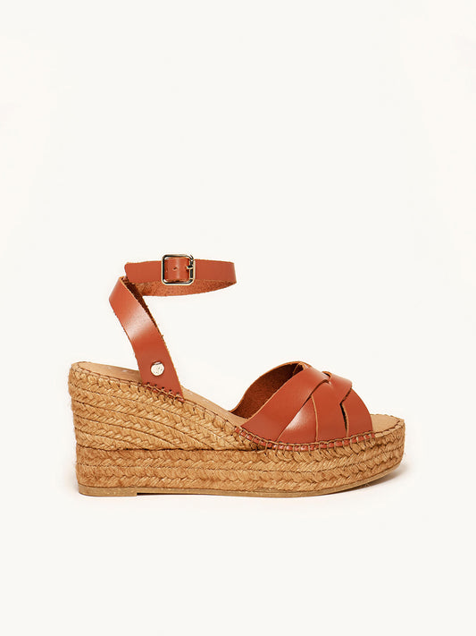 PREORDER - Jazmín Cuña 8 cm Vaqueta Marrón Claro