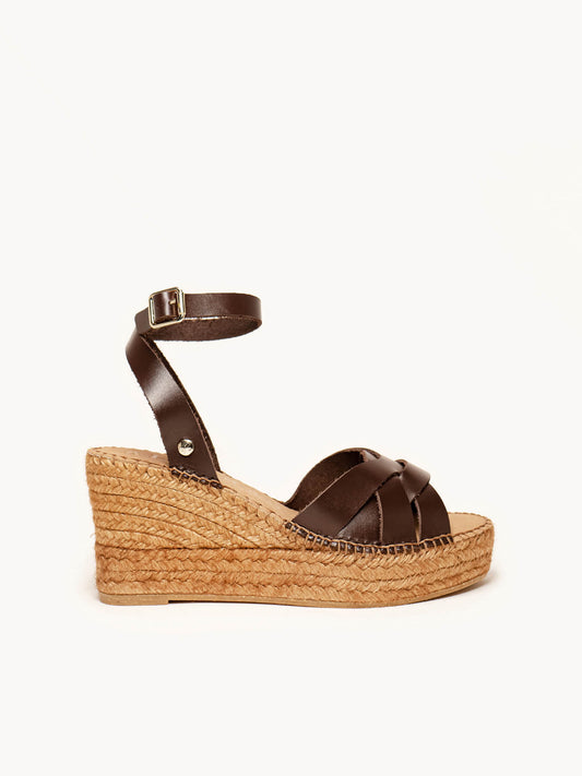 PREORDER - Jazmín Cuña 8 cm Vaqueta Marrón Oscuro