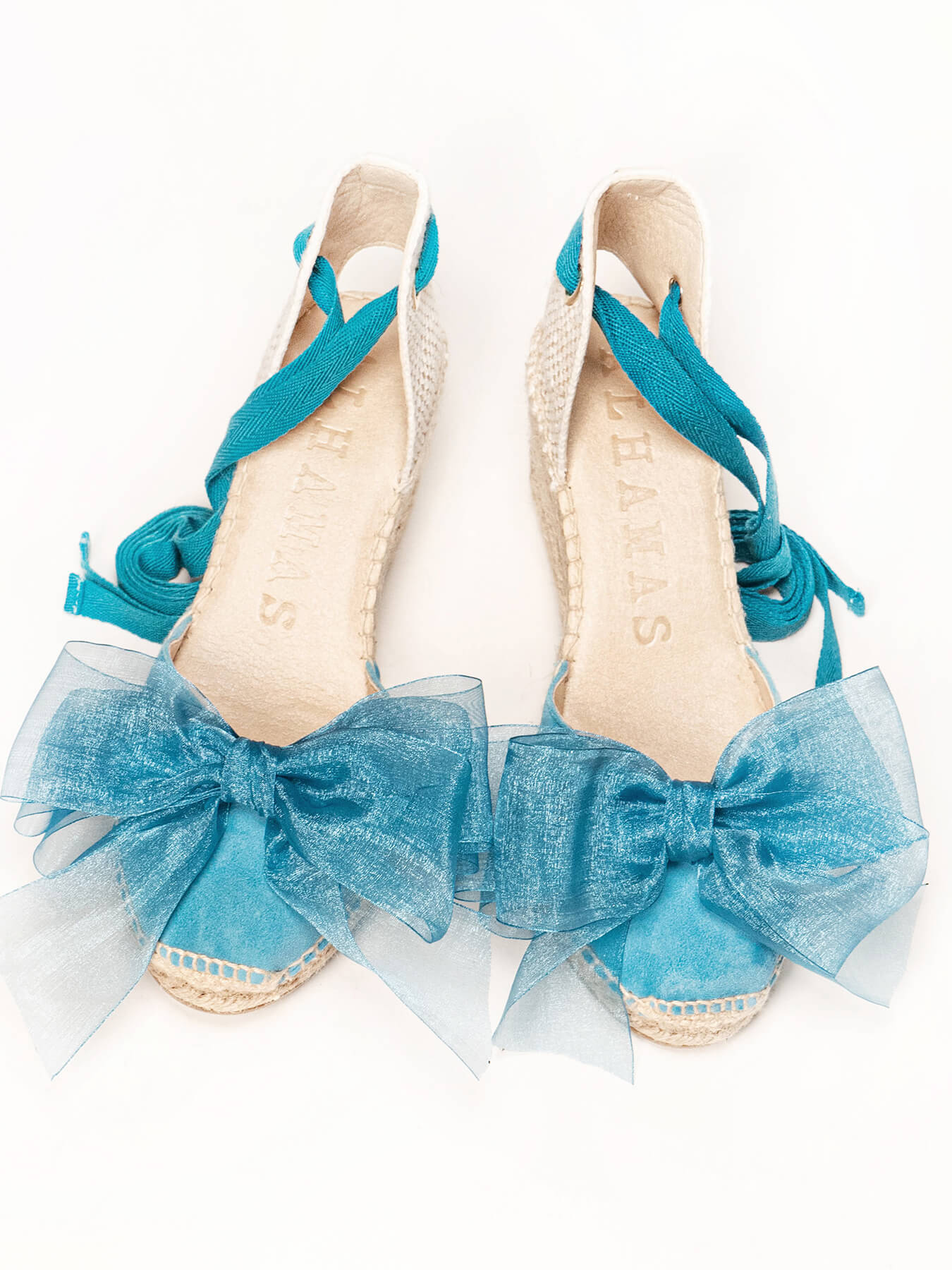 Turquoise Blue Organza Bow