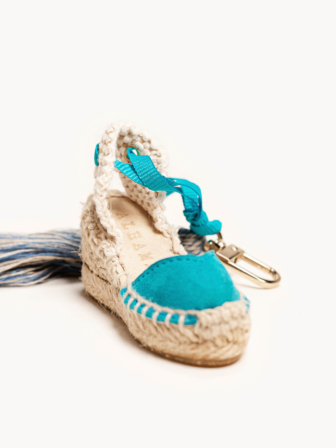 Llavero Mini Alpargata Azul Turquesa