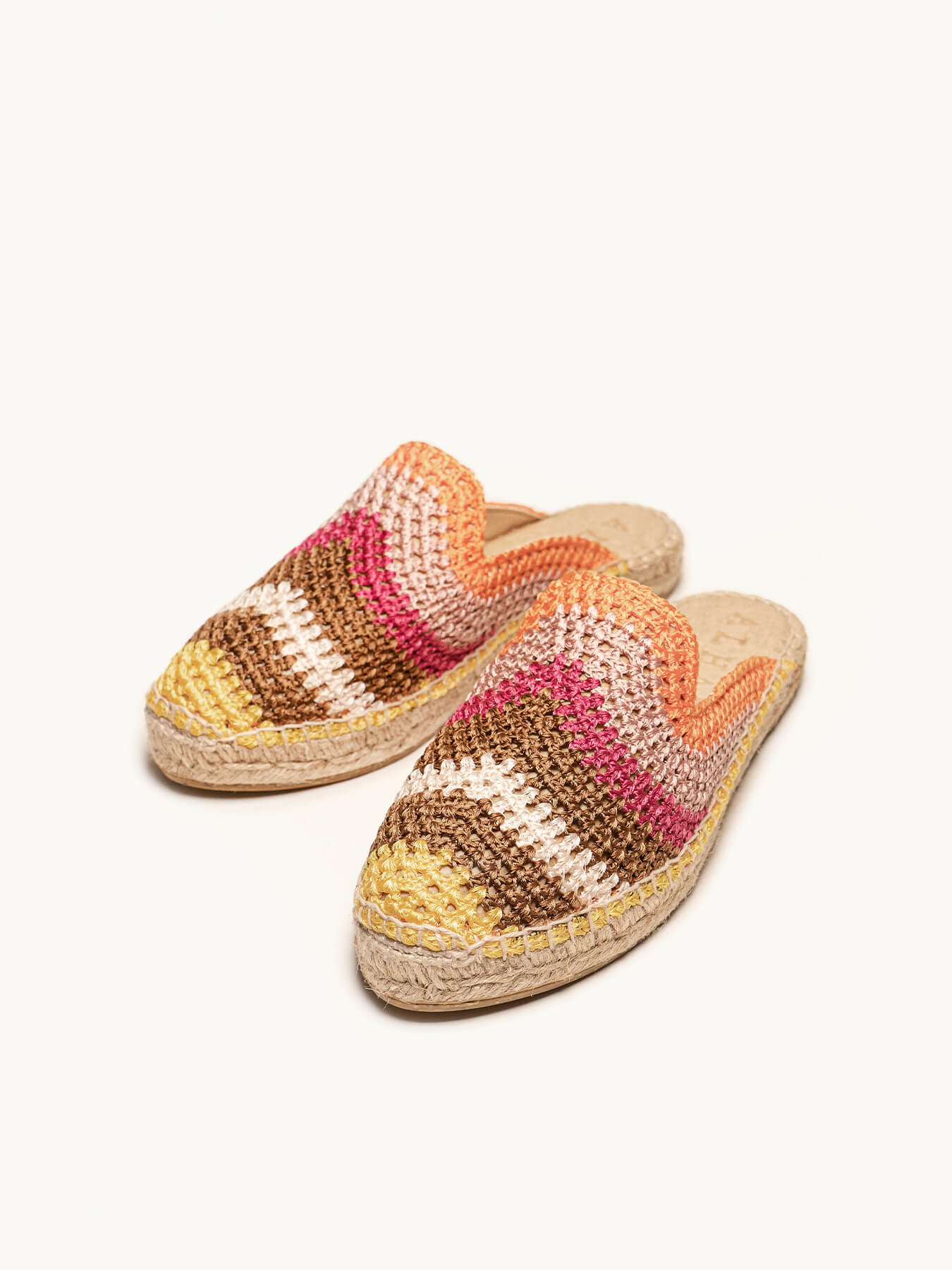 Loto Crochet Rayas Naranja