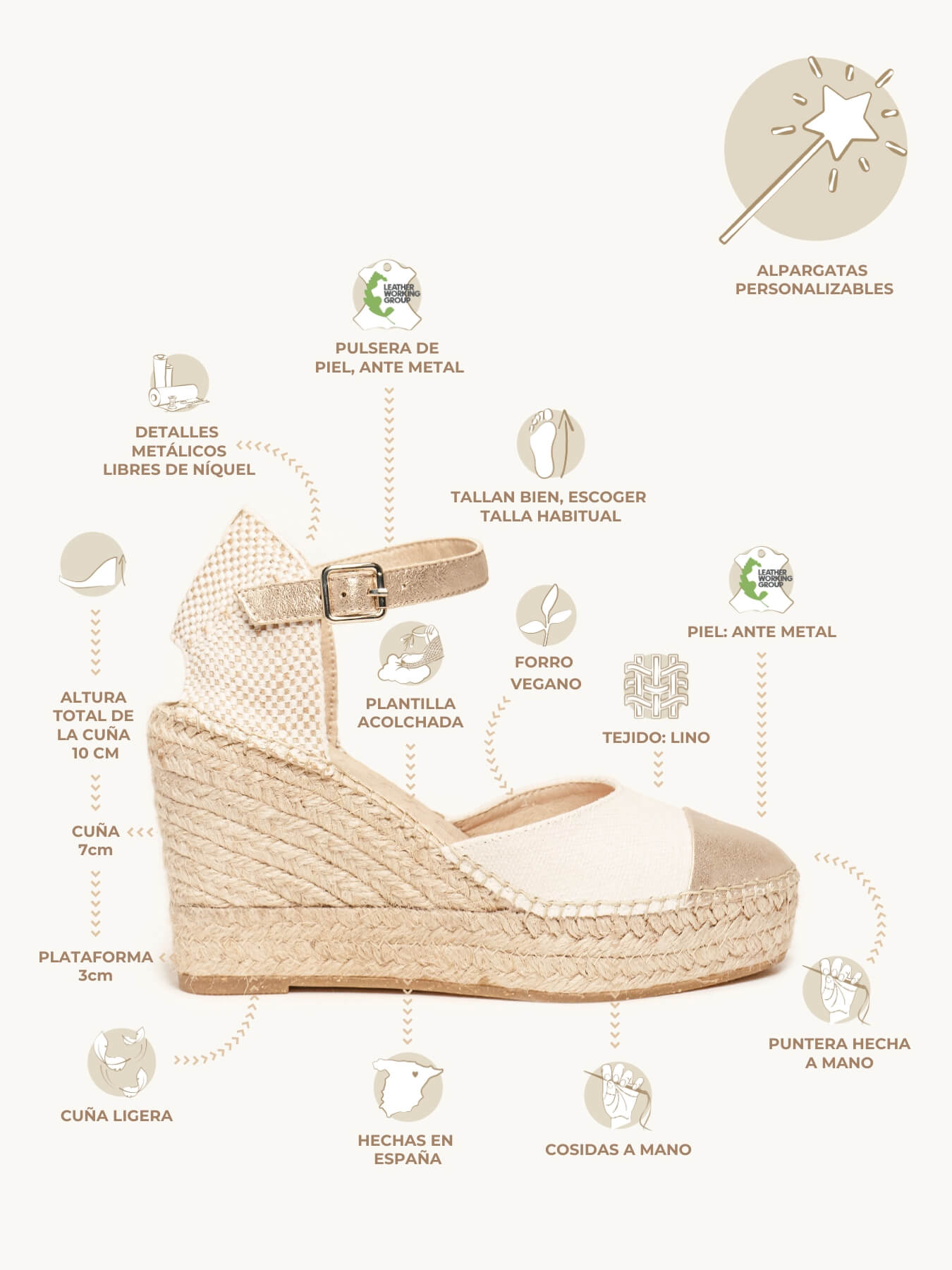 Marga Cuña Alta Napa Lino Oro