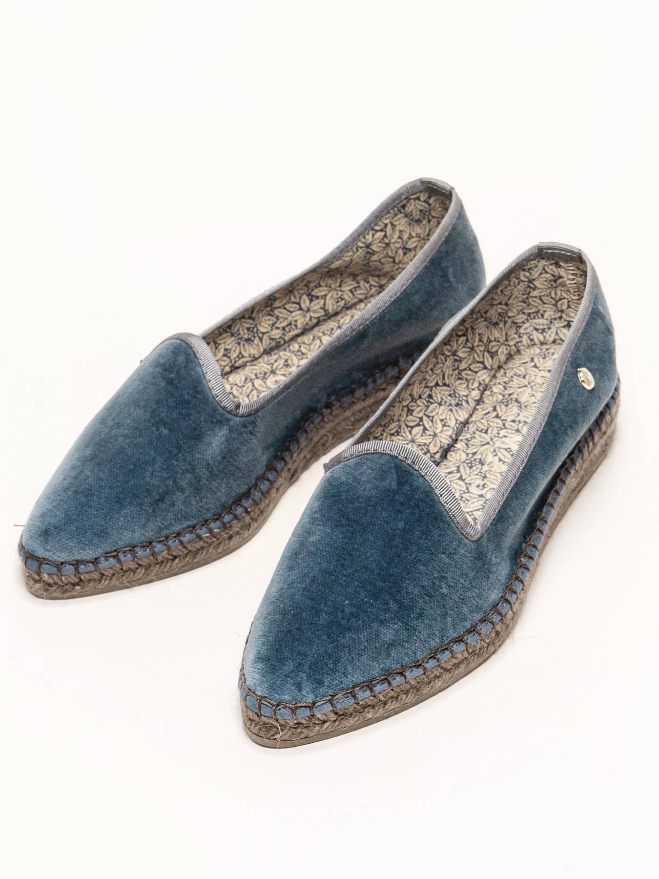 Narciso  Wedge Velvet Blue Jeans