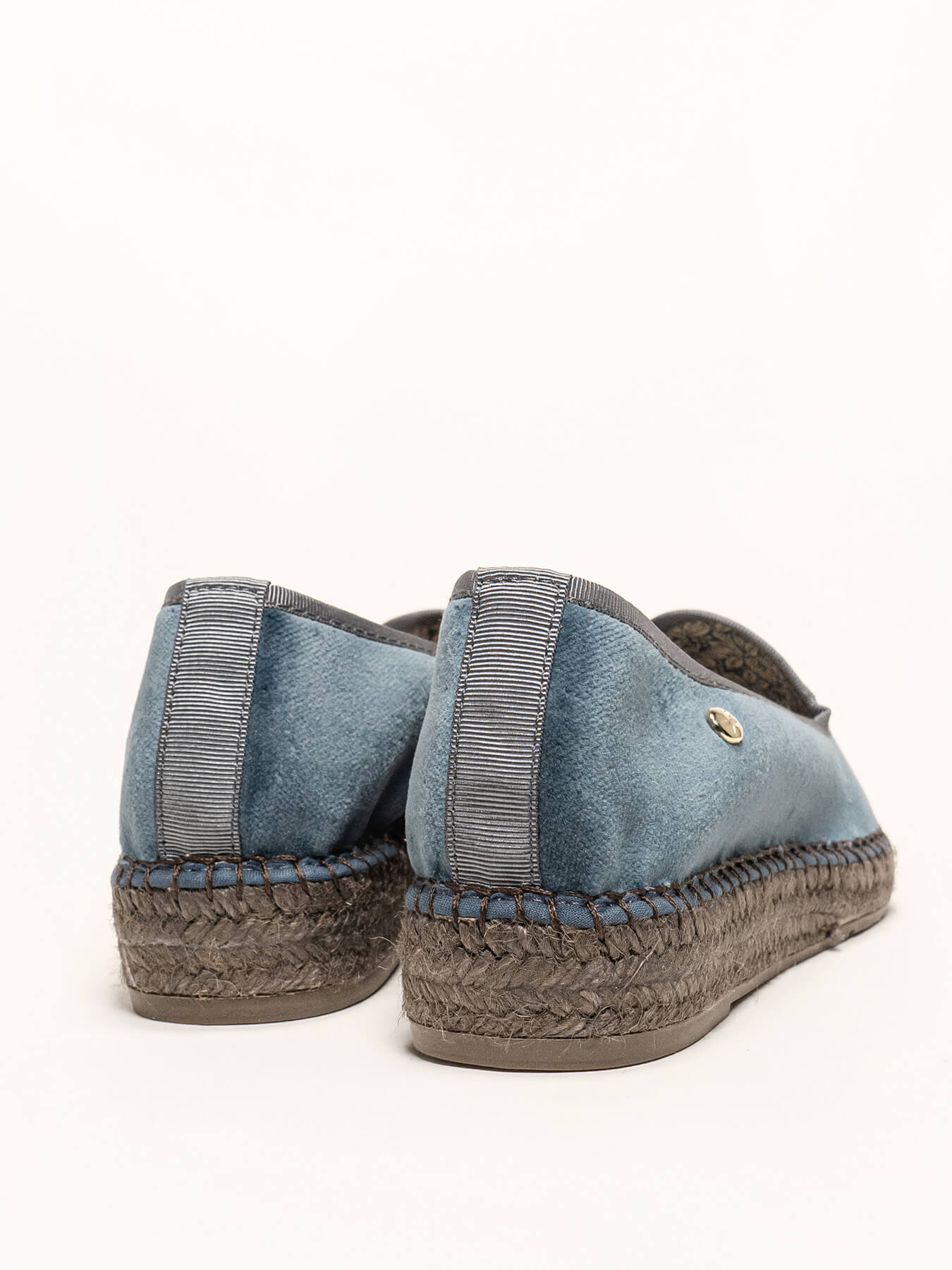 Narciso  Wedge Velvet Blue Jeans