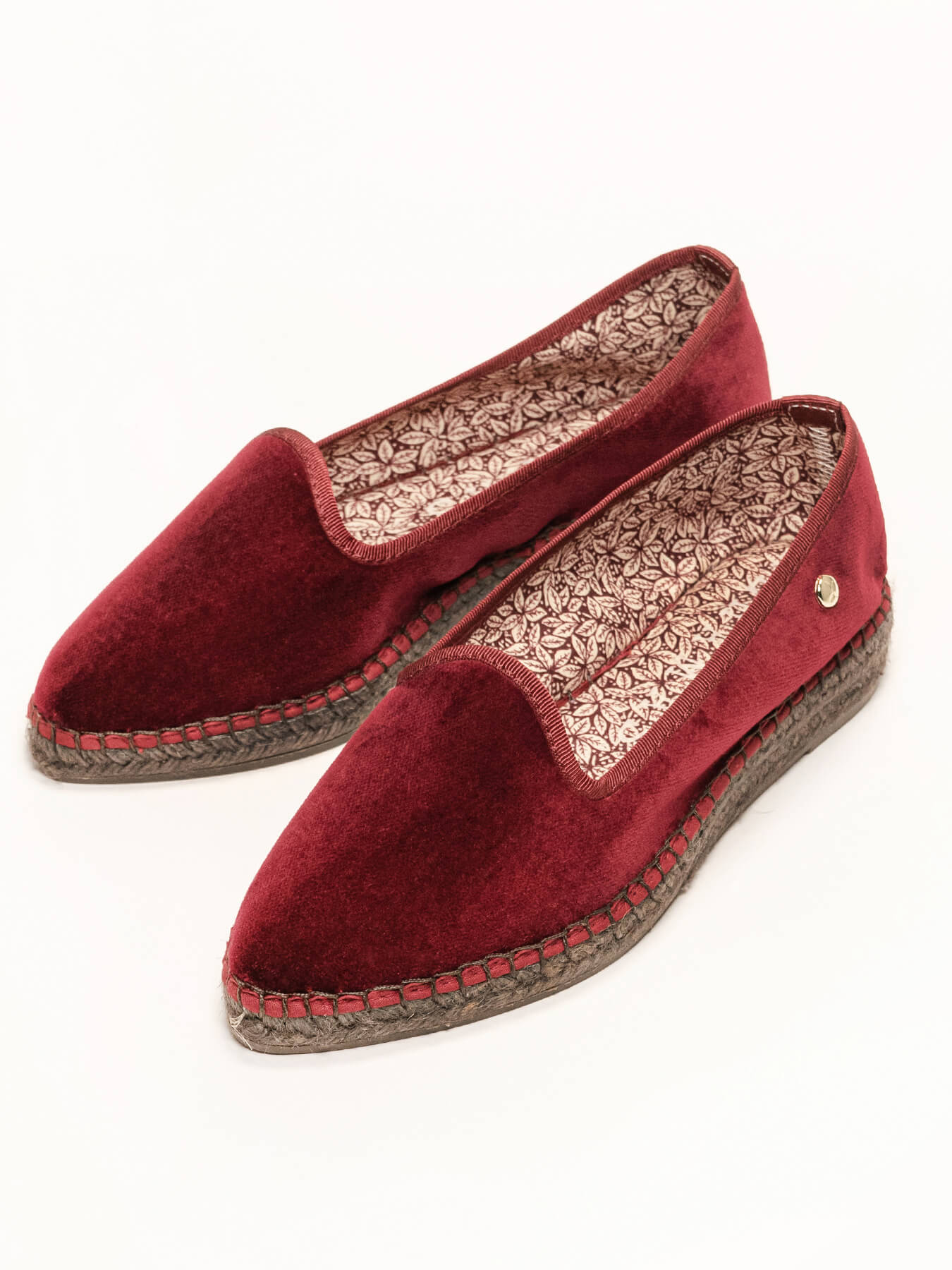 Narciso Maroon Velvet Wedge