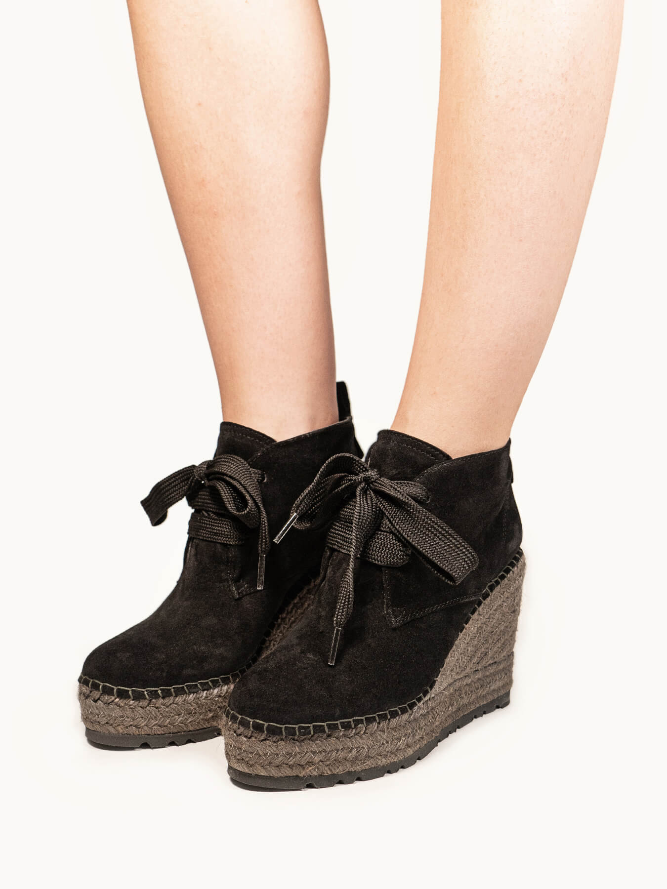 Nogal High Wedge Black