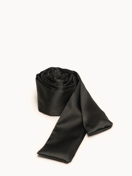 Foulard Satin Lisse Noire