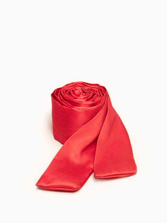 Foulard Satin Lisse Rouge