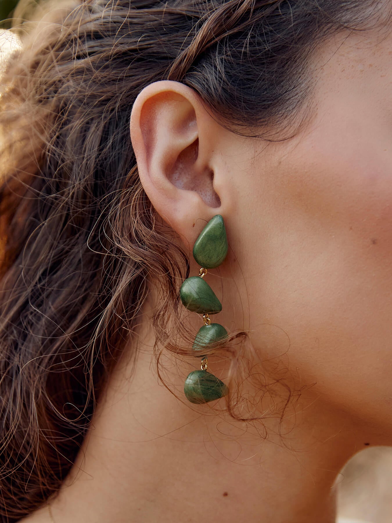 Cannes Green Earrings