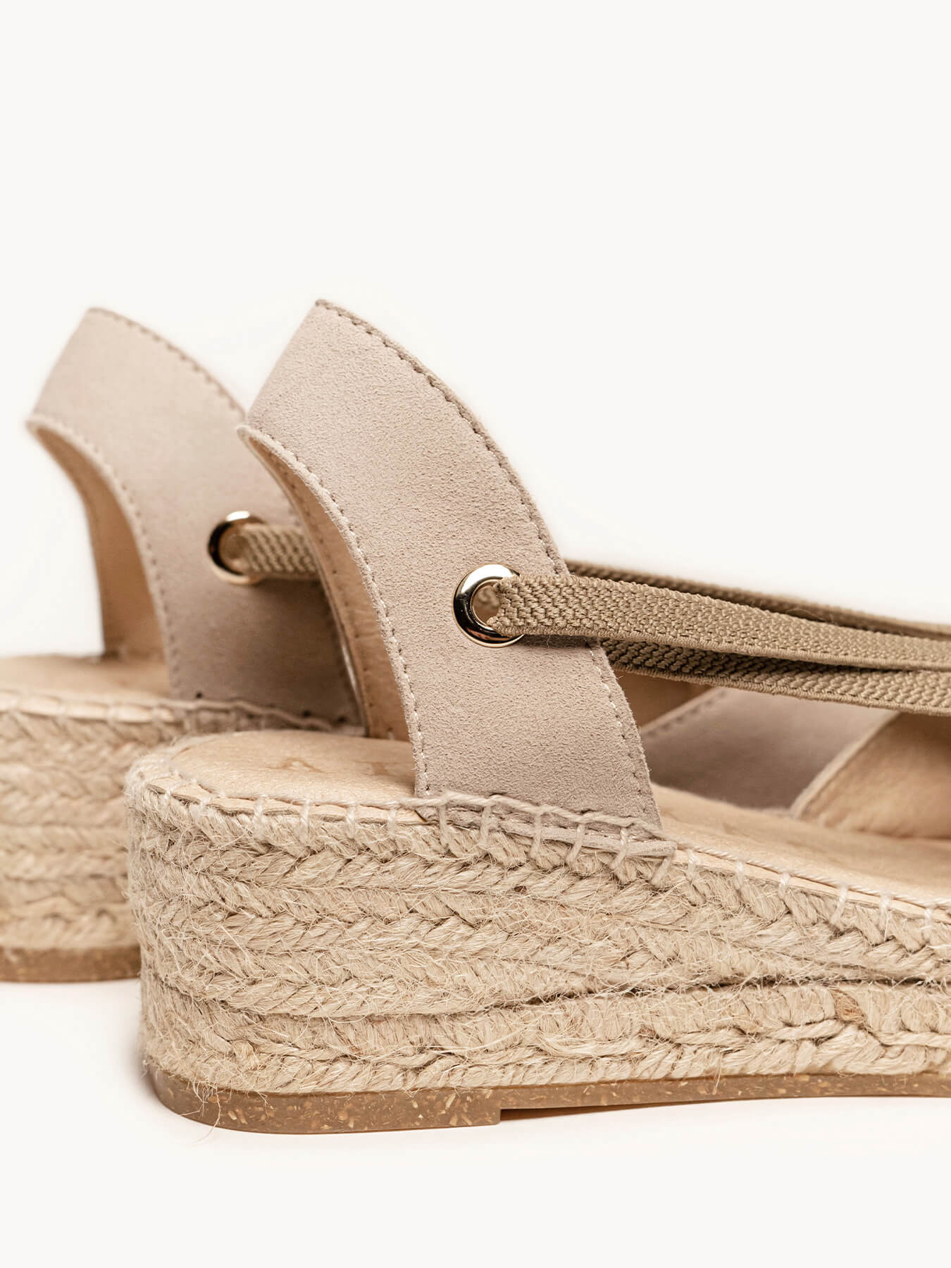 Petunia Low Wedge Suede Stone