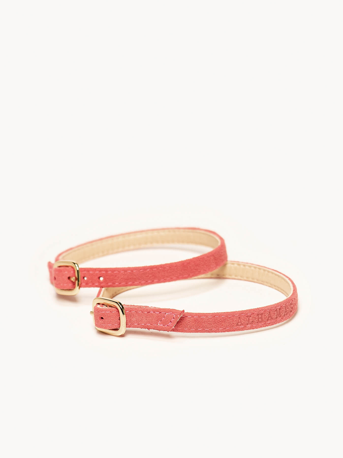Pulsera Ante Rosa Oscuro