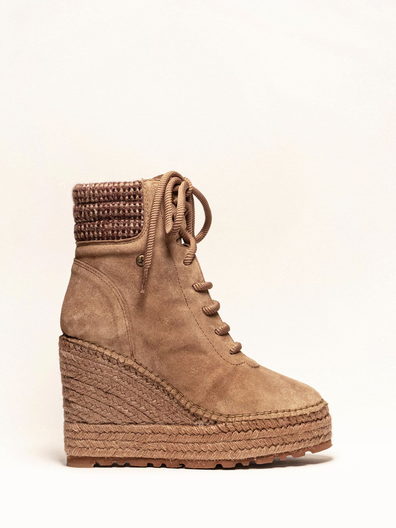 Taupe High Wedge Oak