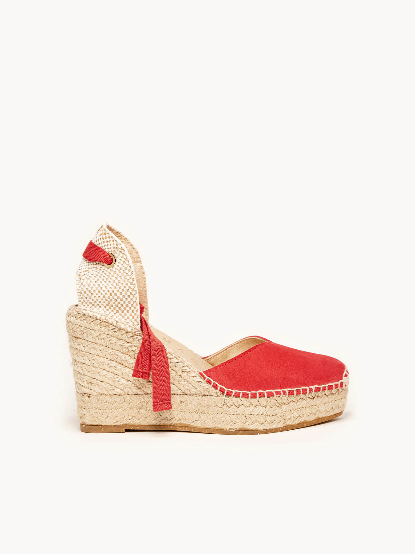 Romero 10 cm Wedge Suede Red