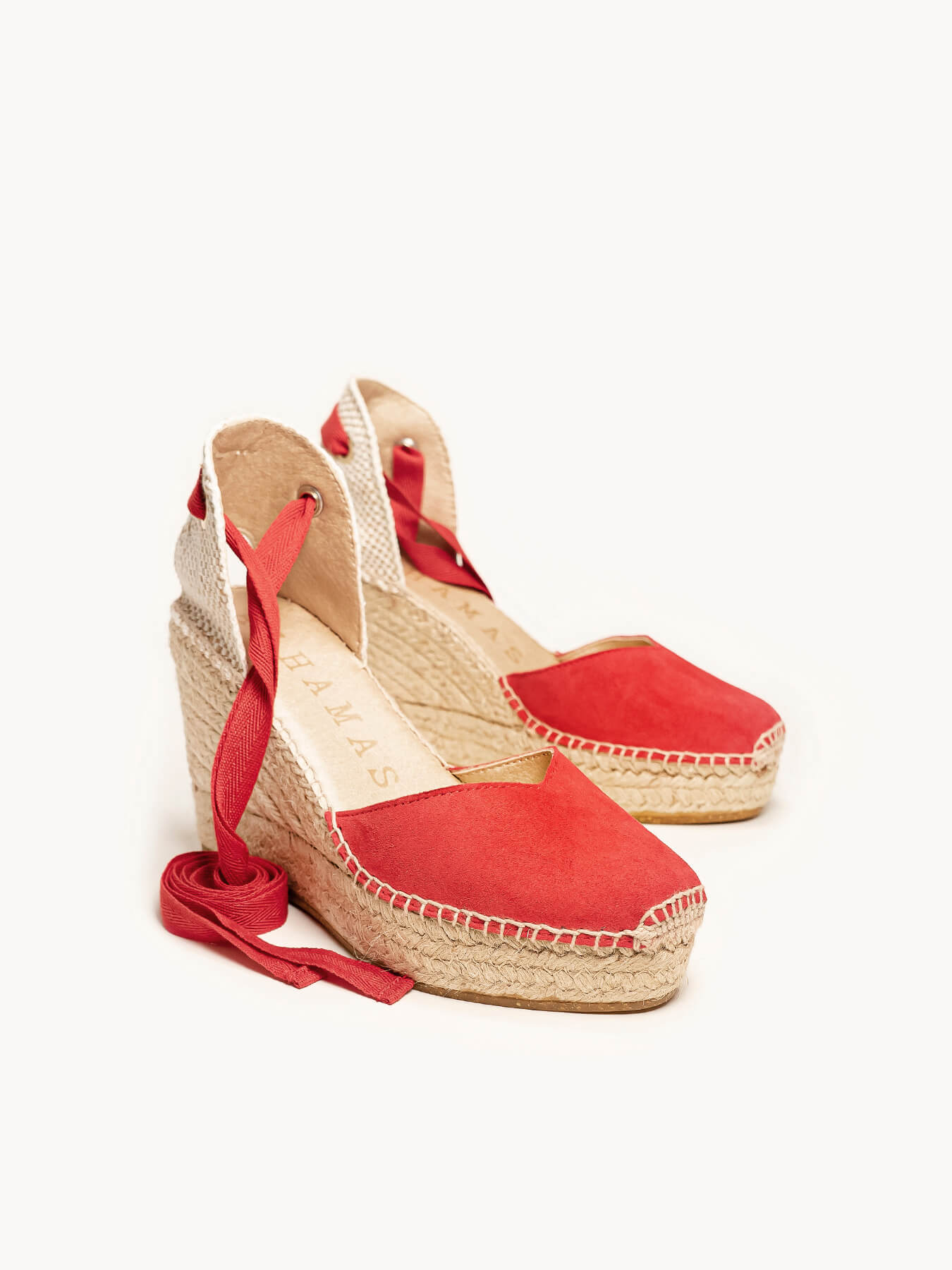 Romero 10 cm Wedge Suede Red