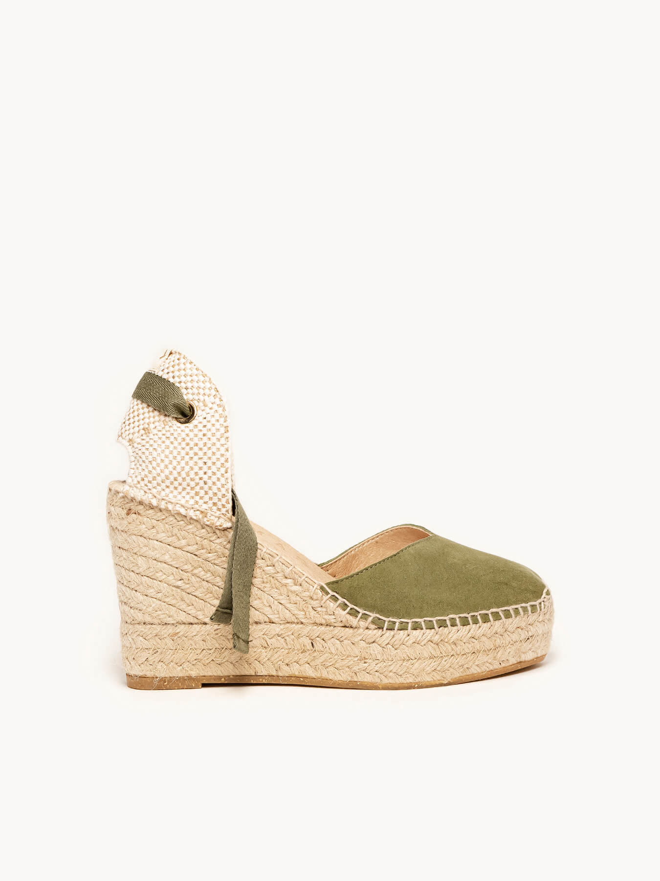 Romero Cuña Alta Ante Verde Kaki