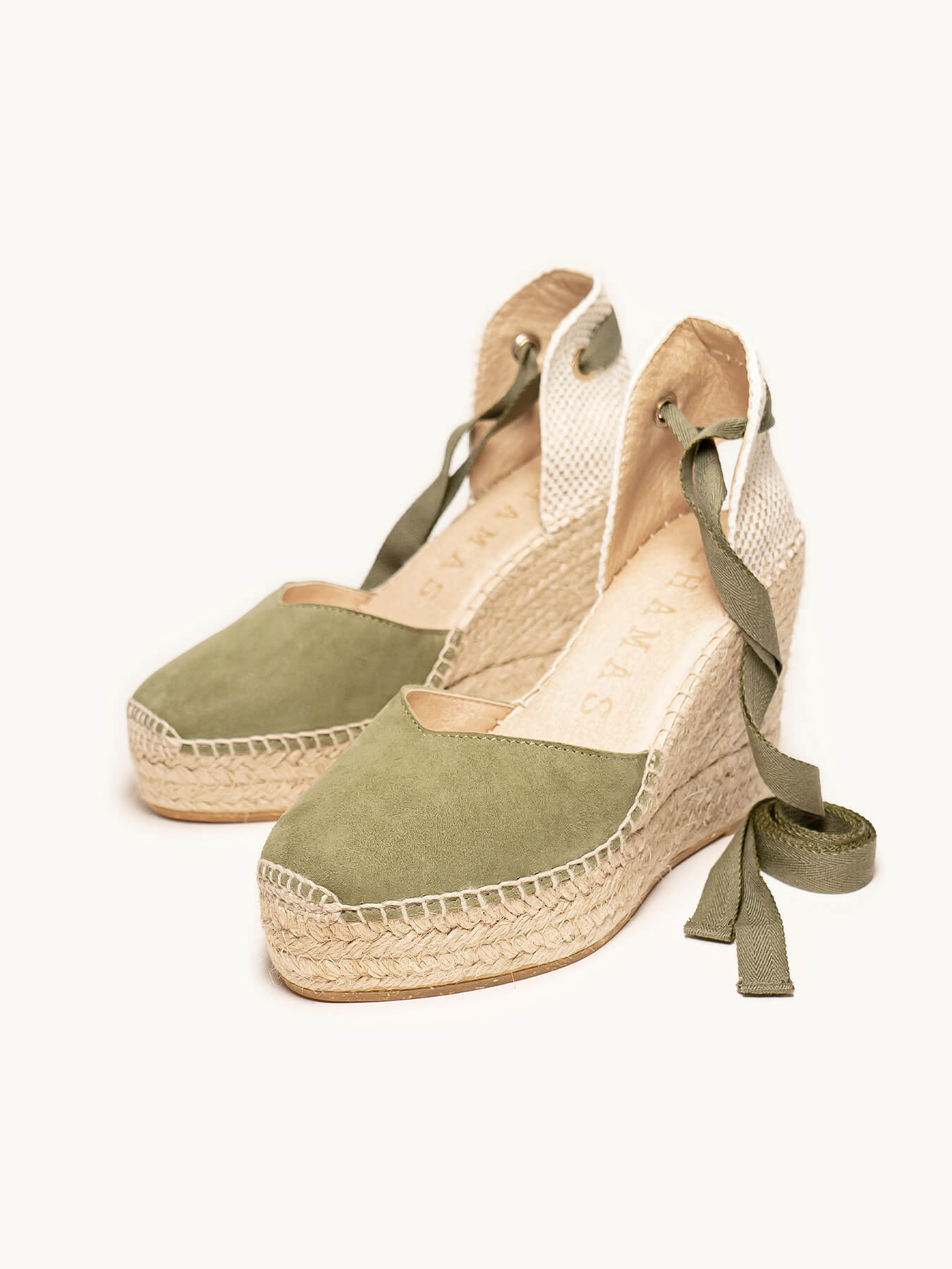 Romero Cuña Alta Ante Verde Kaki