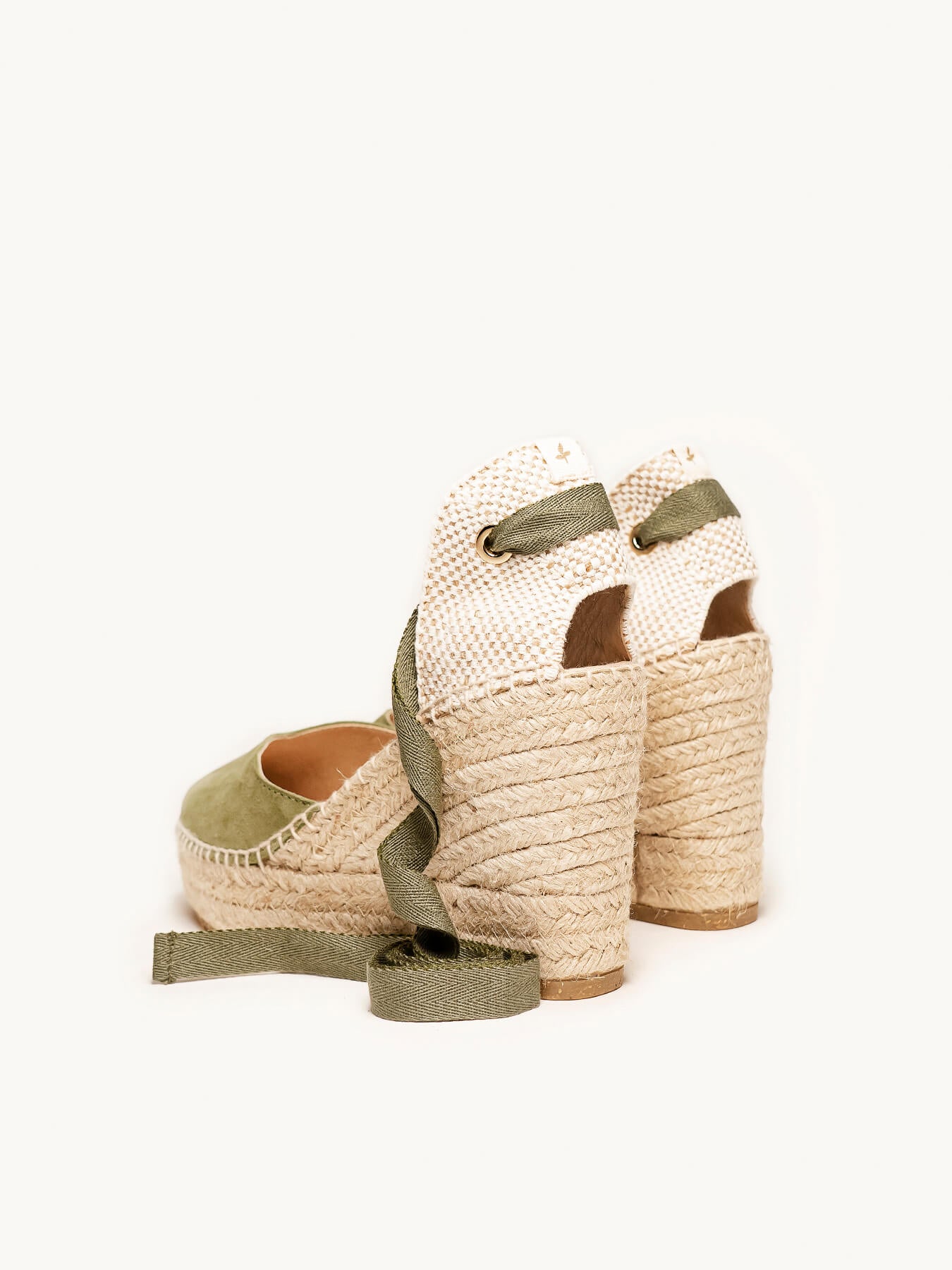 Romero Cuña Alta Ante Verde Kaki