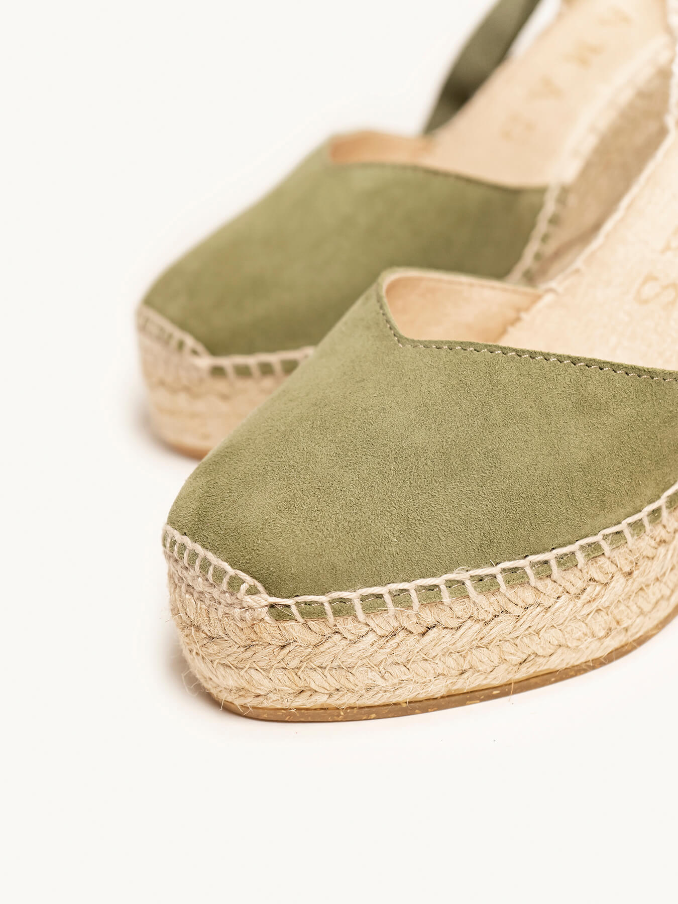 Romero Cuña Alta Ante Verde Kaki