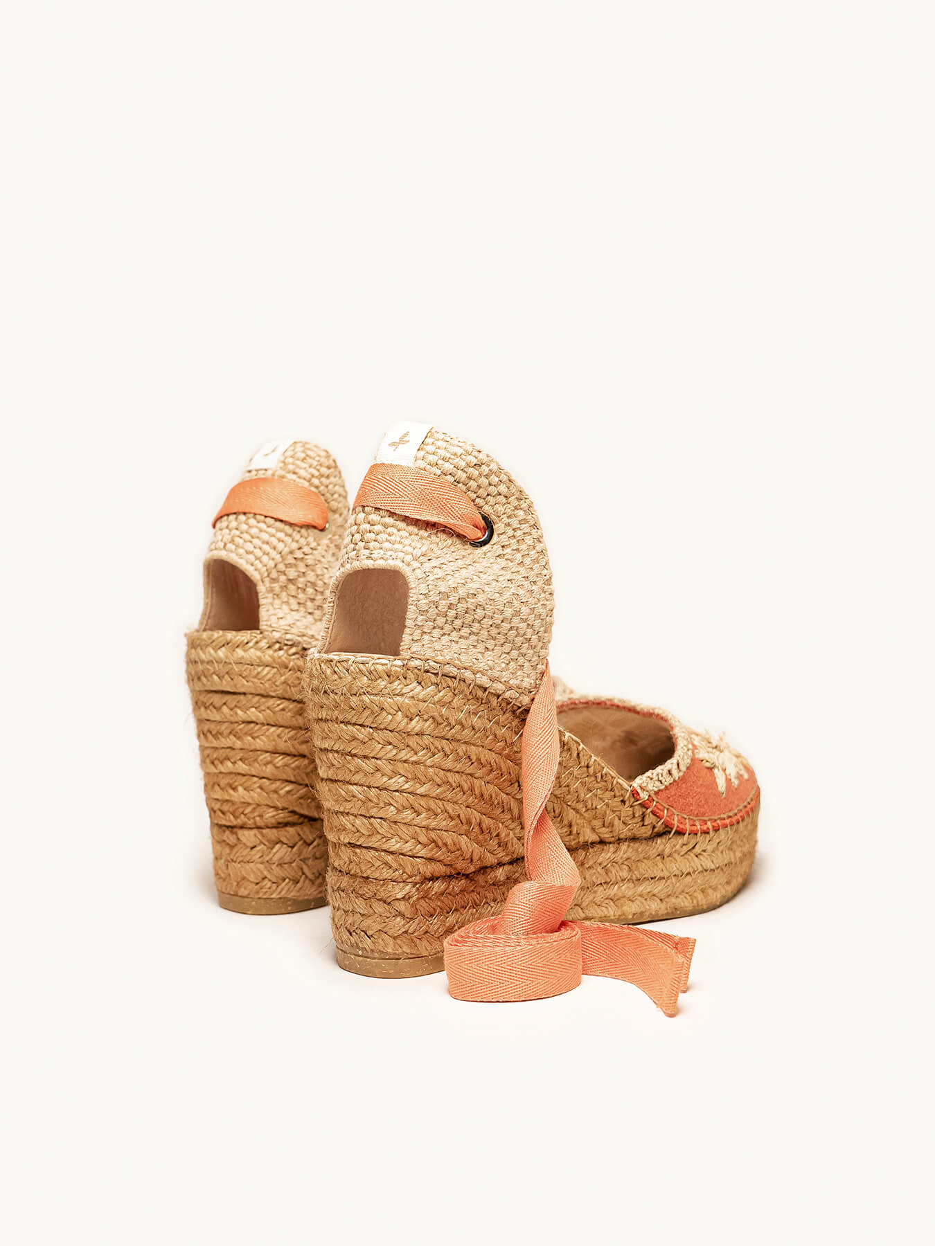 Romero Cuña Alta Rafia Petalos Naranja