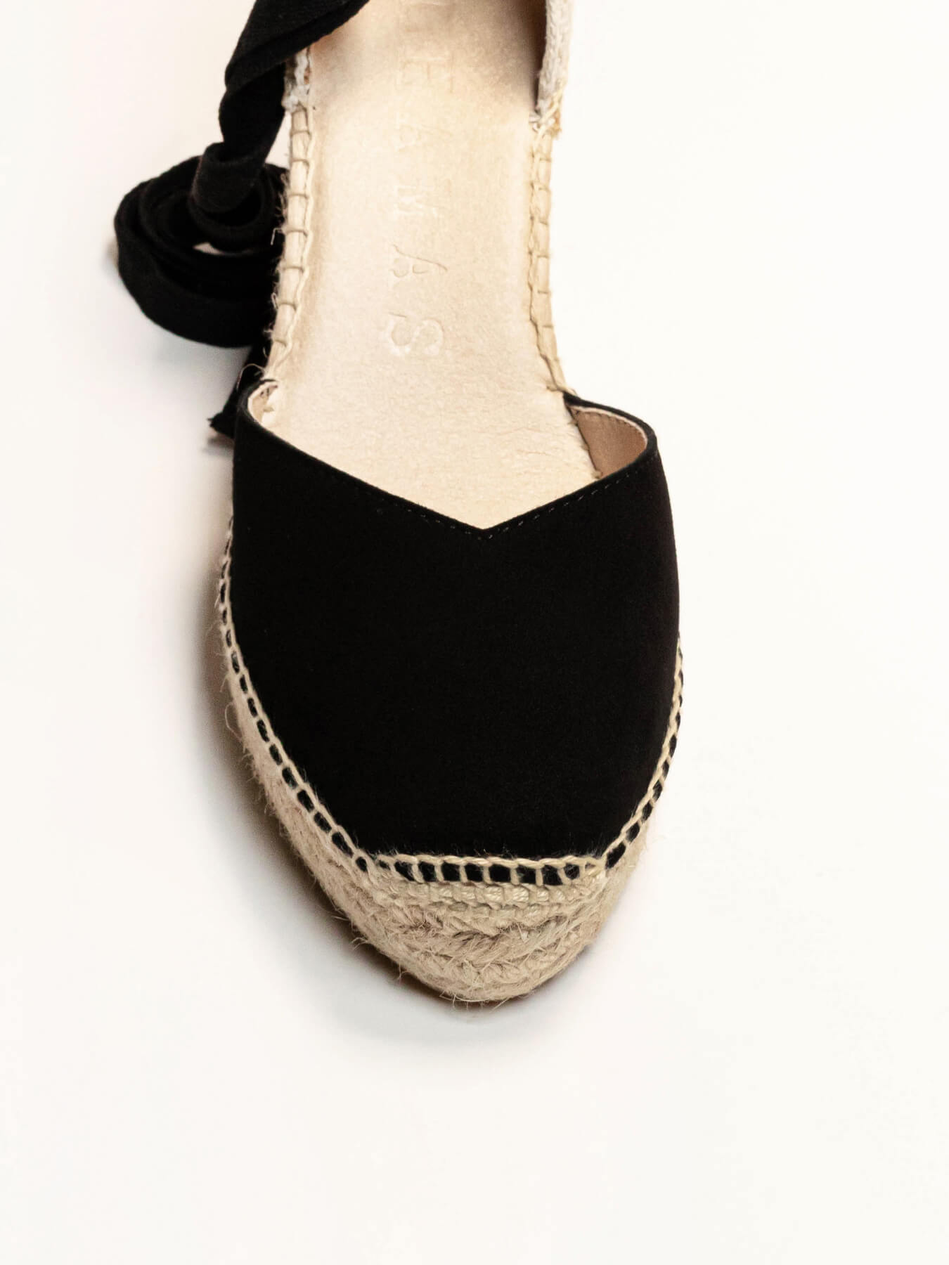 Pack Espadrilhas Cunhas Altas Preto + Cachecol Vichy Preto