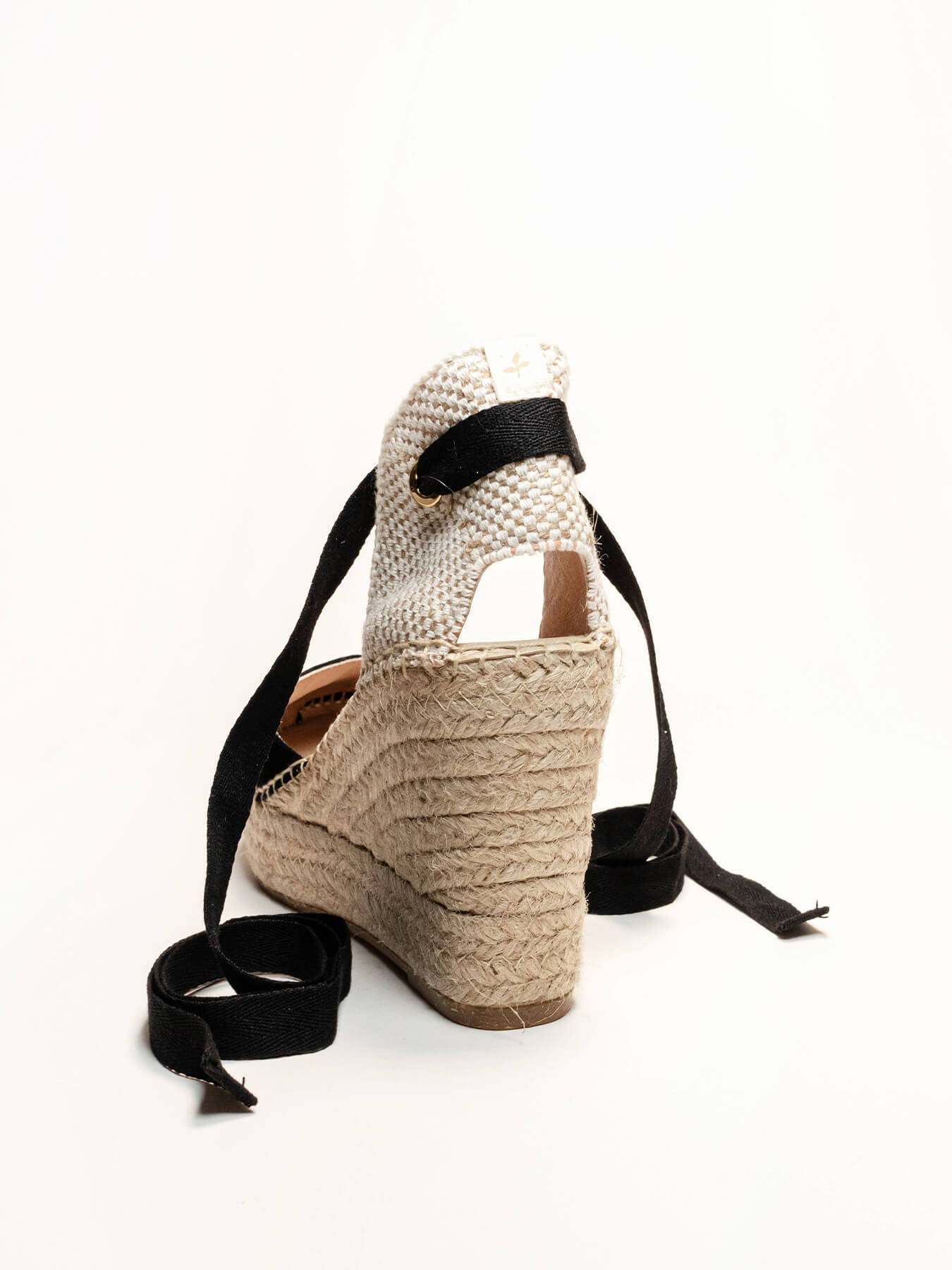 Pack Espadrilhas Cunhas Altas Preto + Cachecol Vichy Preto