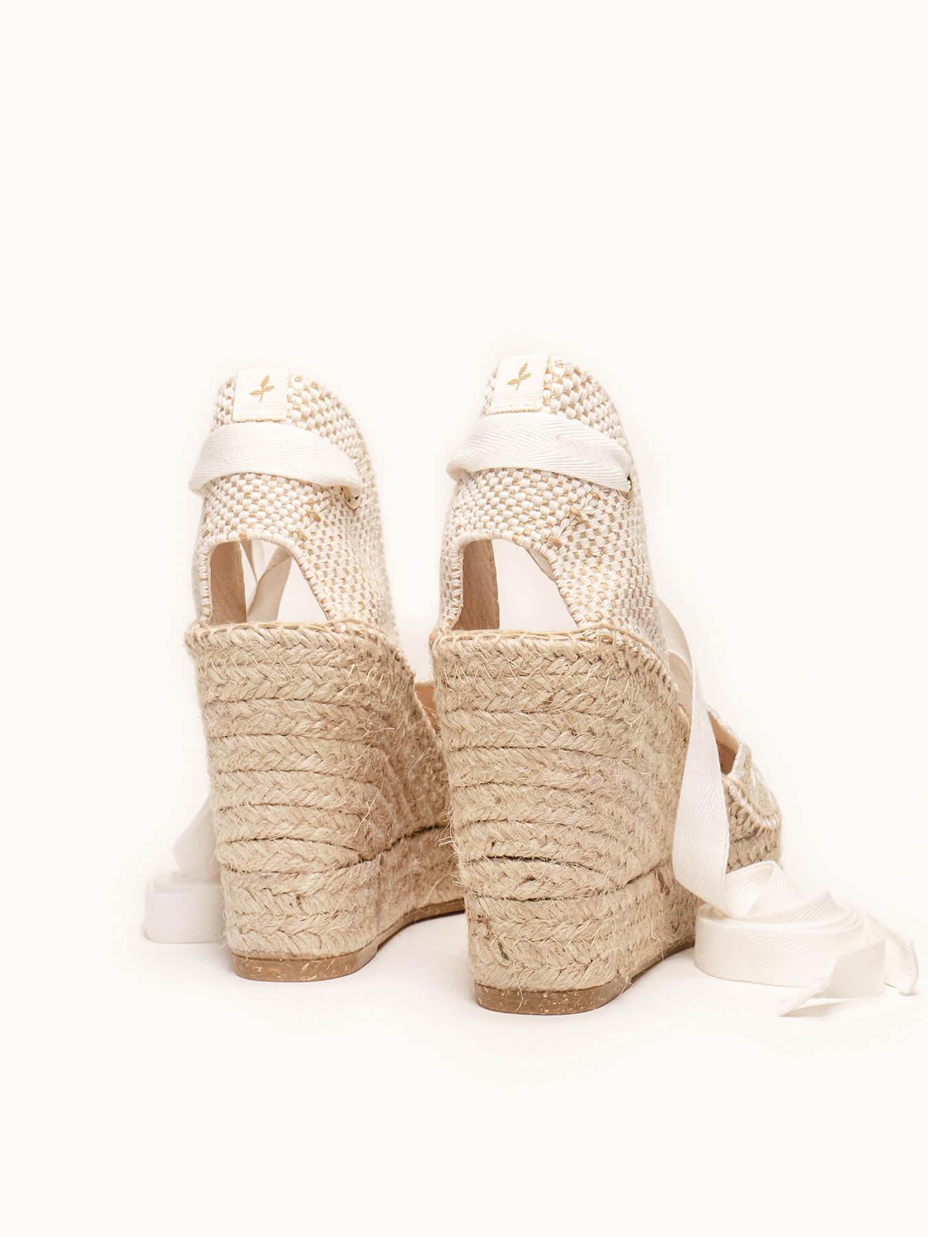 Romero Wedge High Raffia White