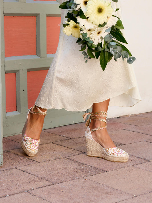 Romero Cuña Alta Bordado Silvestre Rosa