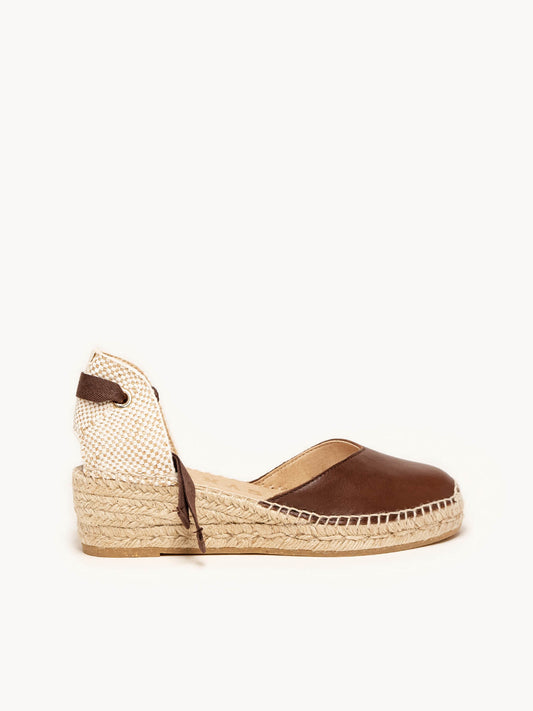 Romero Cuña Baja Napa Marron Oscuro