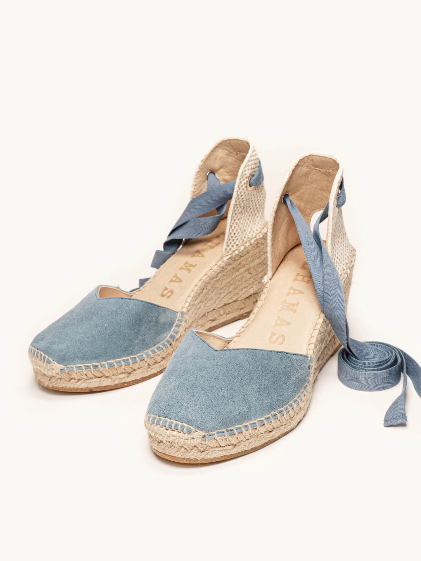 Romero Mid Wedge Suede Blue Jeans