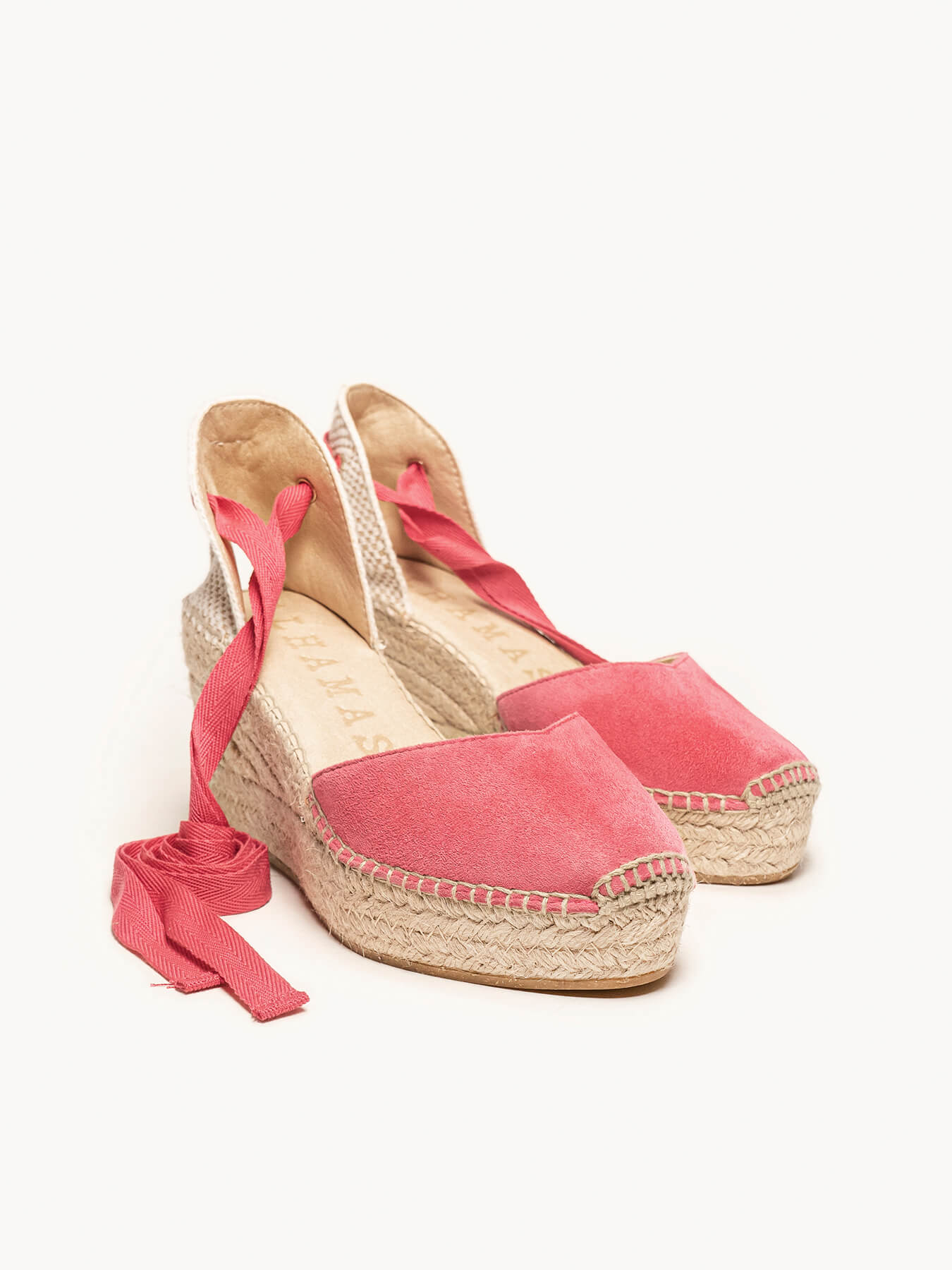 Romero Demi-plateforme Wedge Medium Daim Plateforme Daim Rose Fuchsia