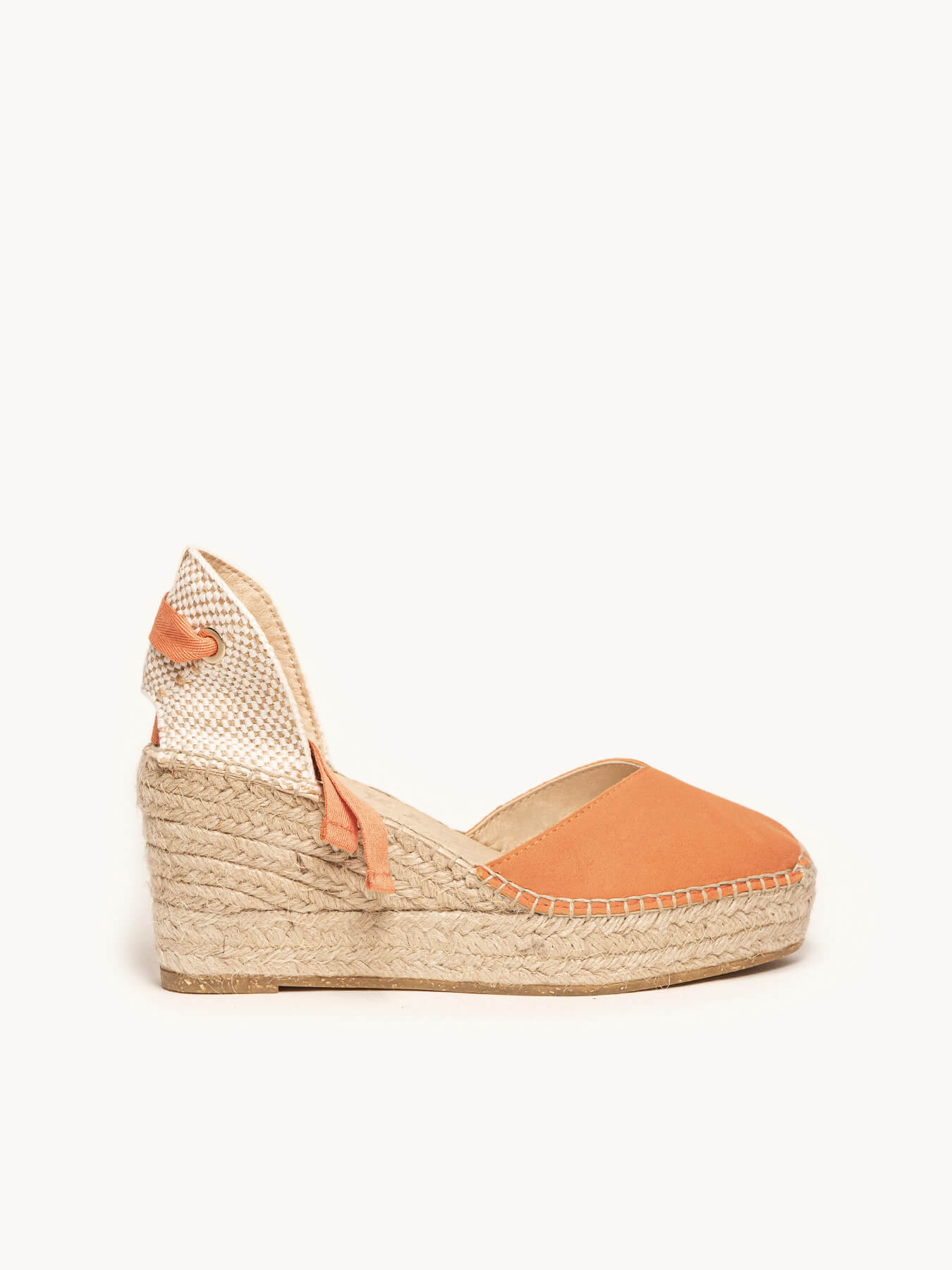 Romero Mid Platform Wedge Half Platform Suede Orange