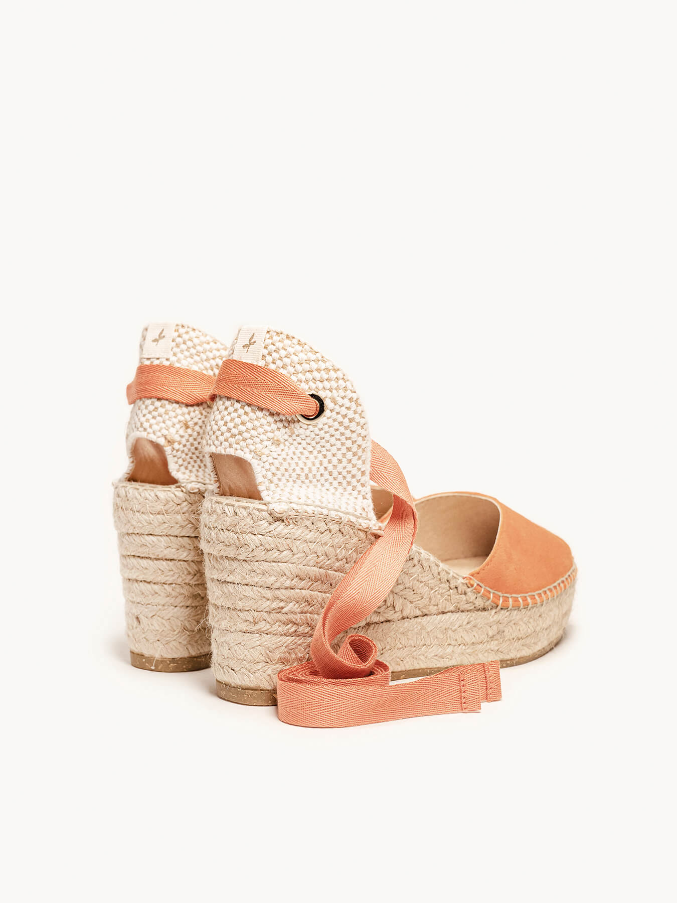 Romero Mid Platform Wedge Half Platform Suede Orange