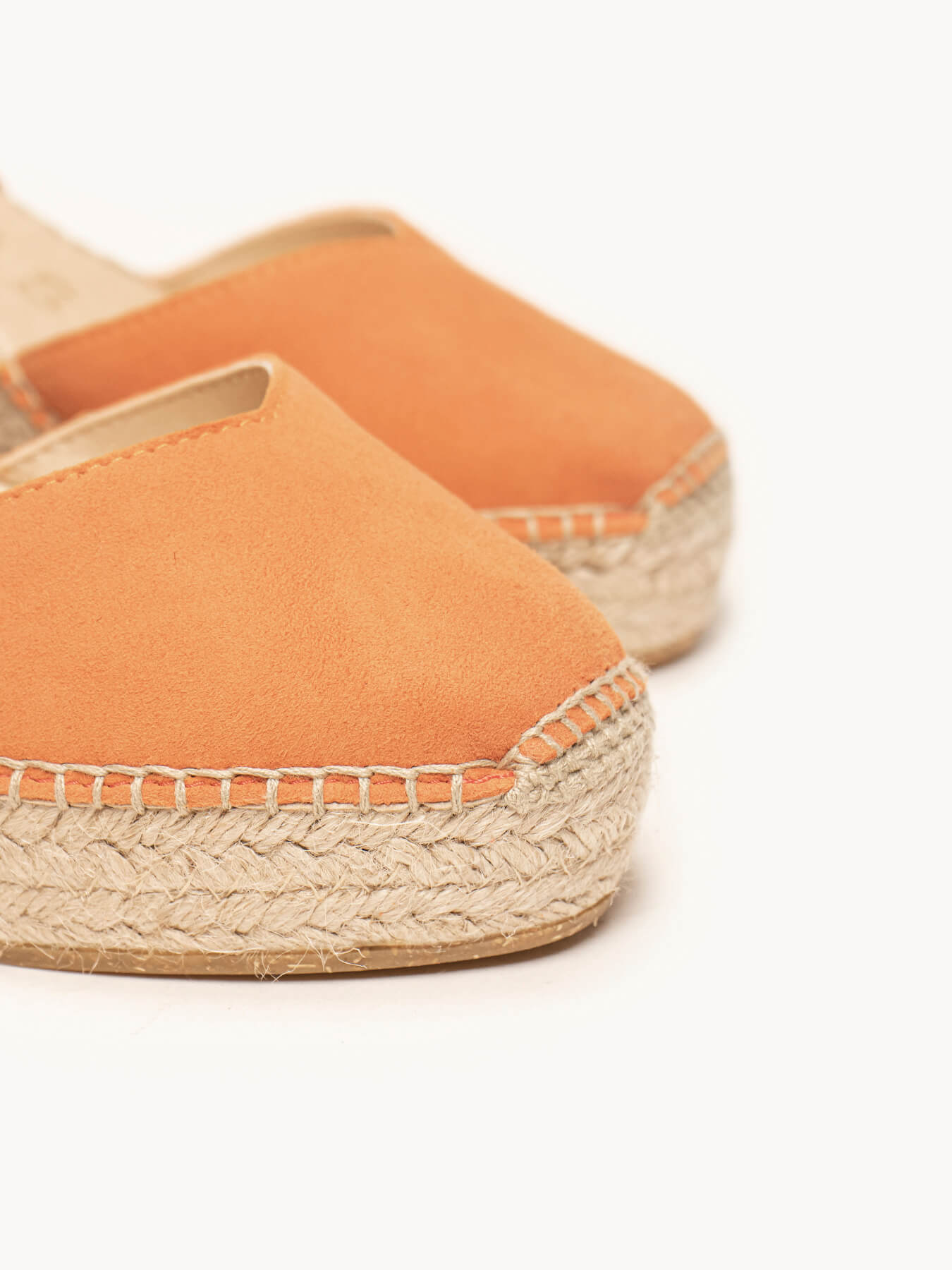 Romero Mid Platform Wedge Half Platform Suede Orange