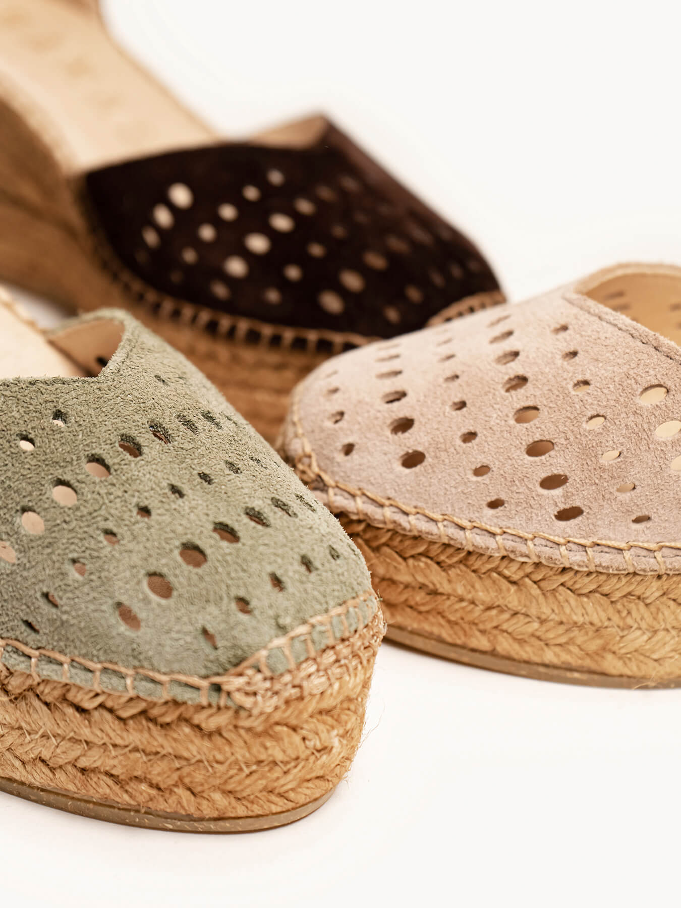 Romero Cuña Media Plataforma Serraje Picados Verde