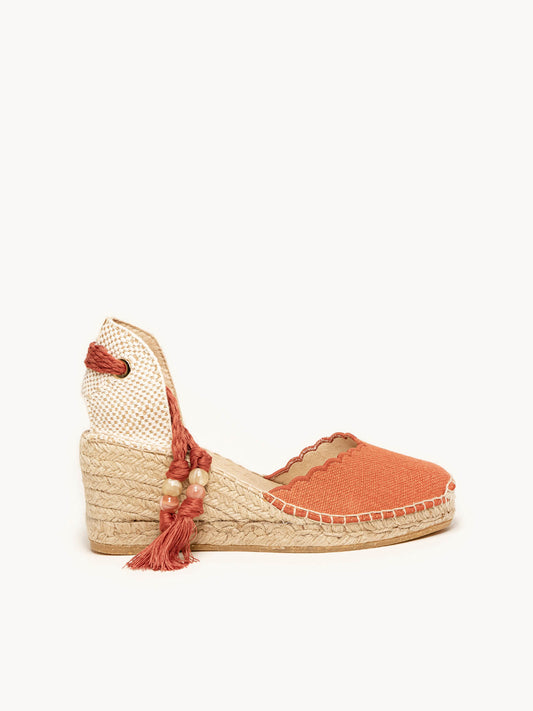 Romero Cuña Media Lino Naranja