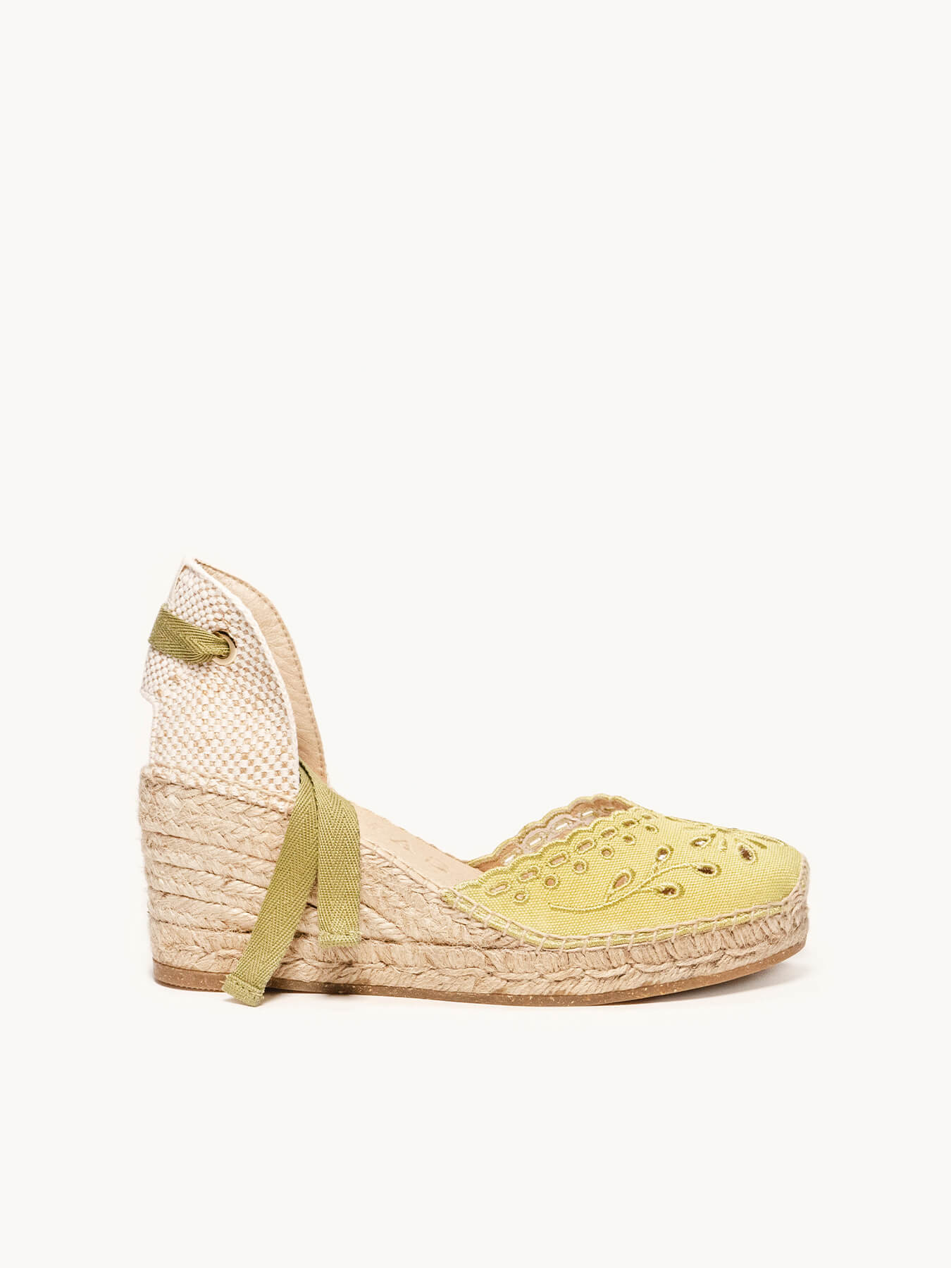 Romero Mid Wedge Canvas Lime Green