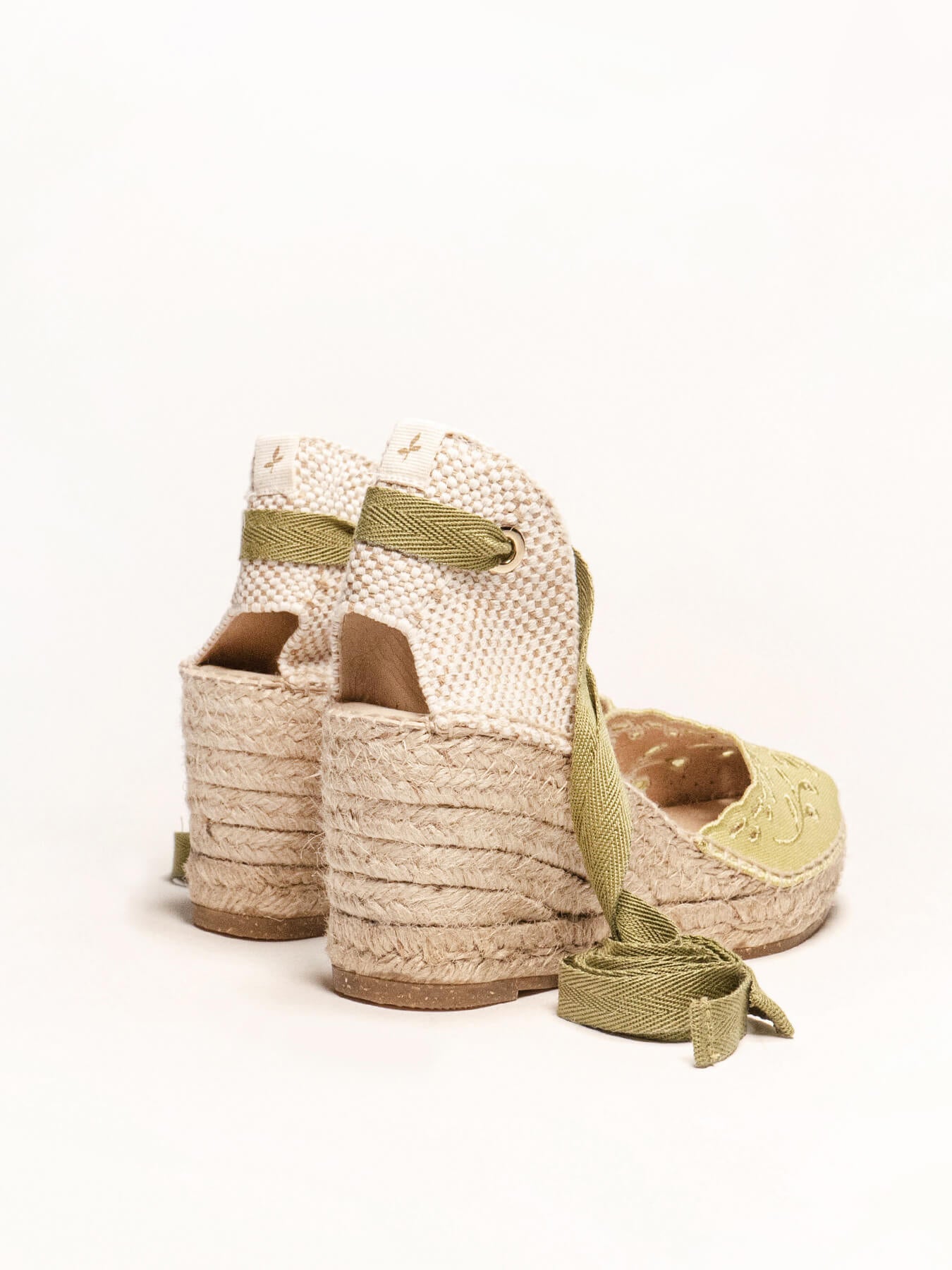 Romero Mid Wedge Canvas Lime Green