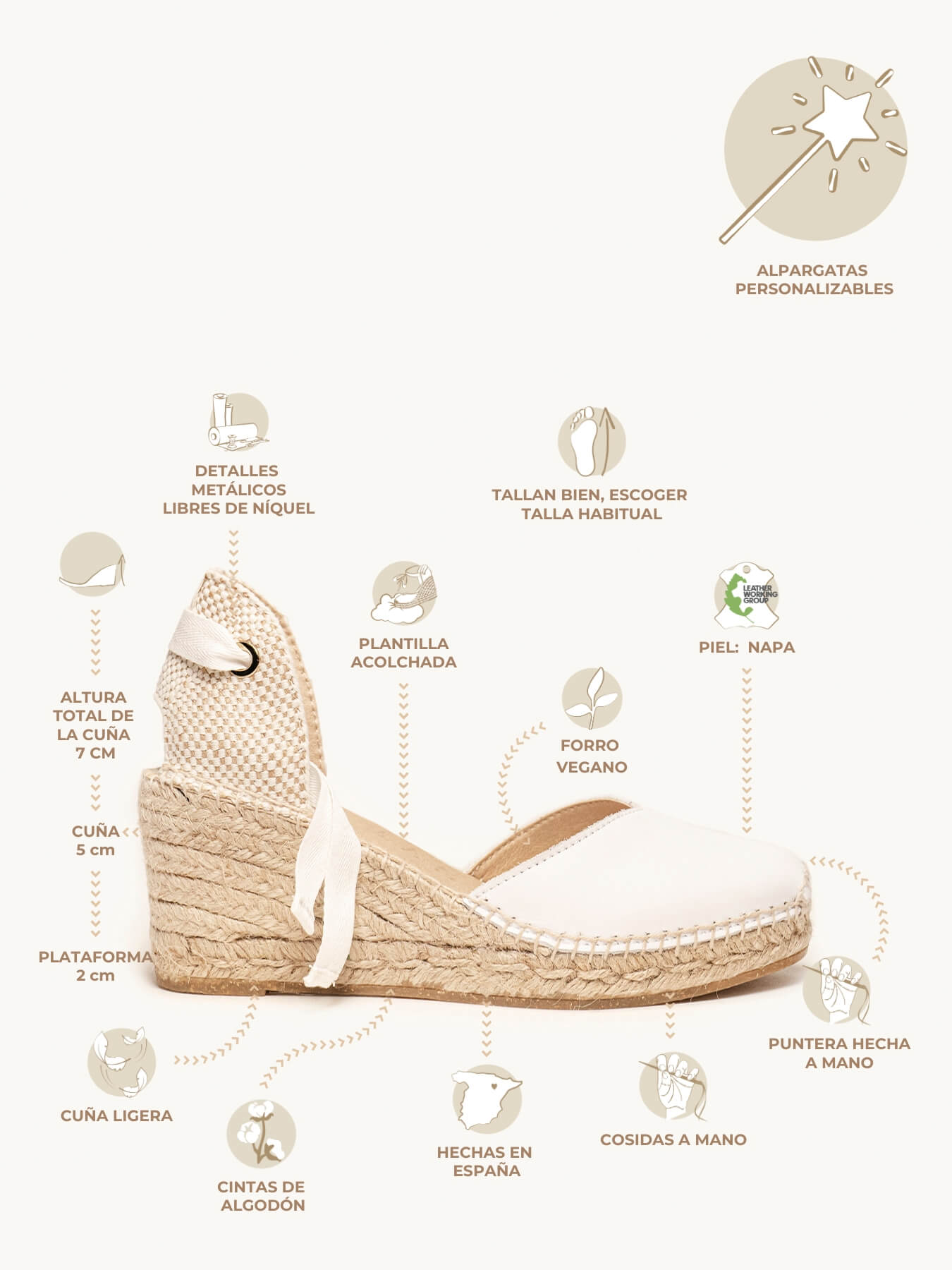 Romero Cuña Media Napa Blanco