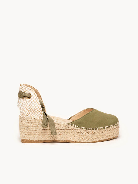 Romero Plataforma Ante  Verde Kaki