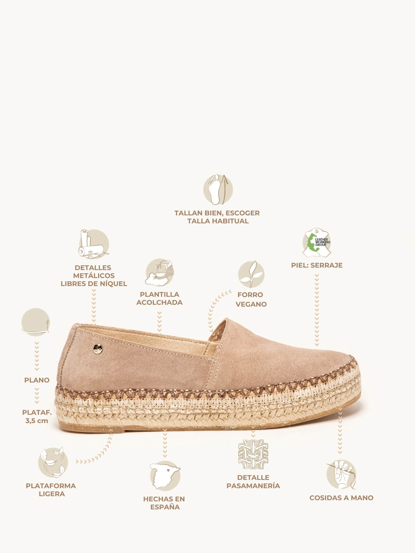 Trébol Serraje Taupe