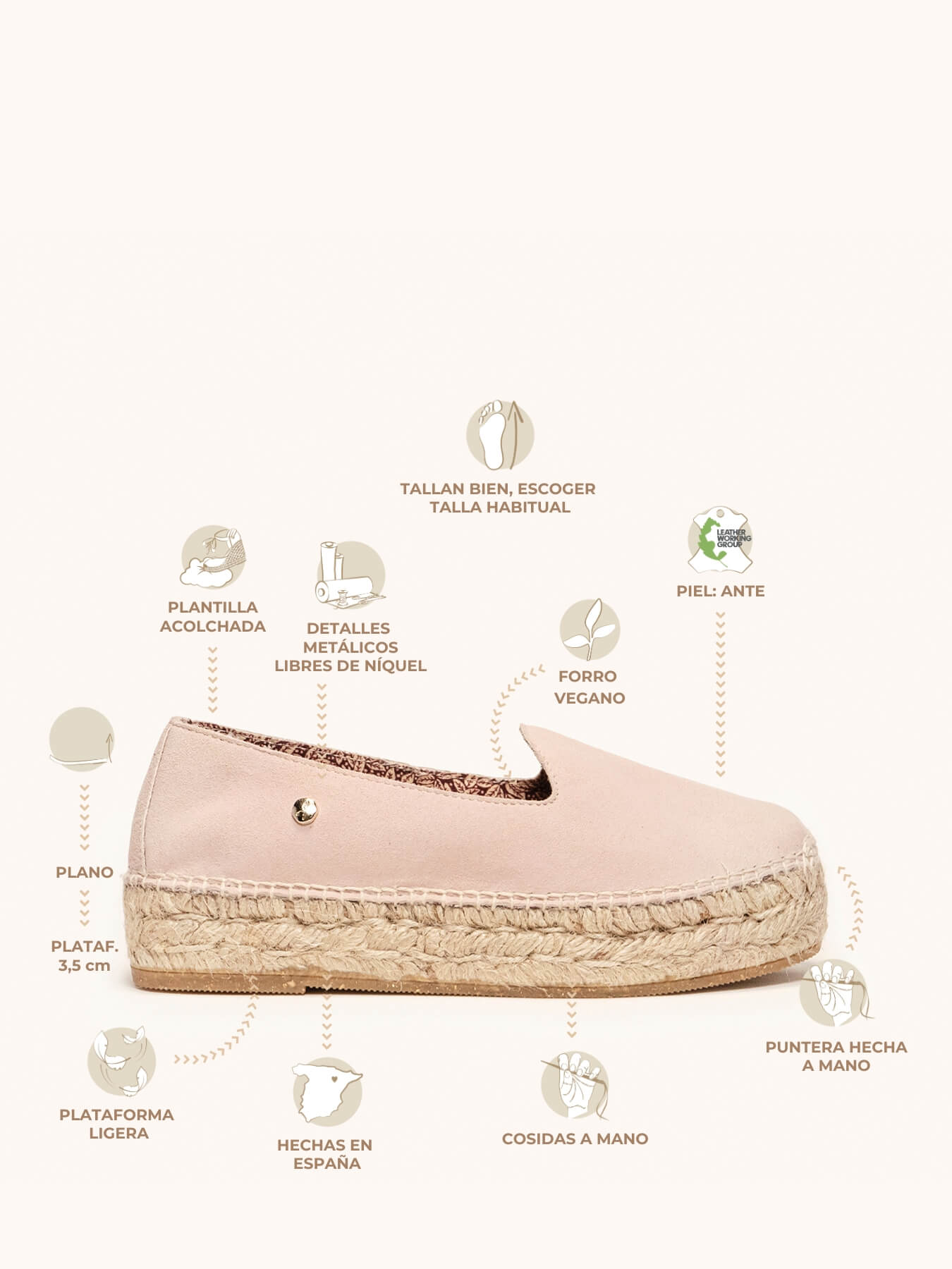 Tulipán Light Pink Double Suede Flat 